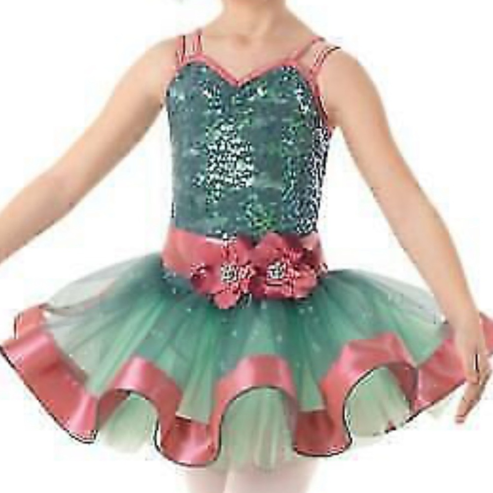 Weissman Style # 10426 Green & Pink Ballet Costume